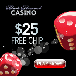 Black Diamond Casino $25 No Deposit Bonus
