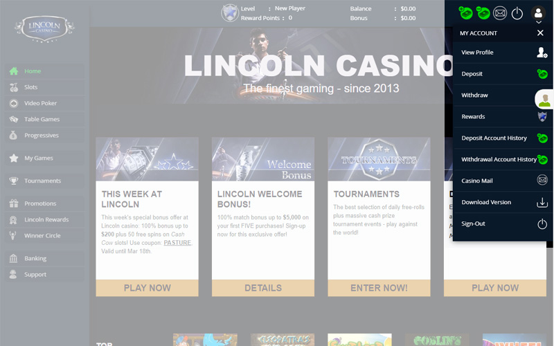 Lincoln Casino No Deposit Bonus And Coupon Codes Aug 2020