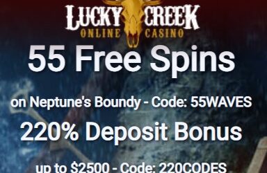 Lucky Creek No Deposit Bonus Code 55 Free Spins