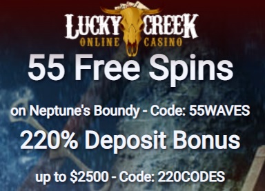 Lucky Creek No Deposit Bonus Code 55 Free Spins